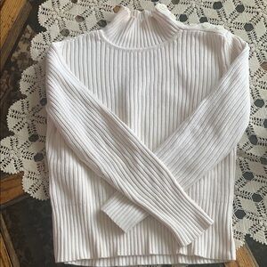 Mock Turtleneck sweater with button detail